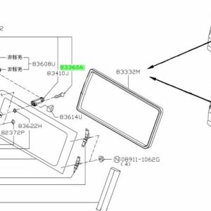 Rear Window Screw - Nissan Elgrand E51