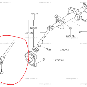 Steering Shaft, Lower Joint - Nissan Elgrand E51