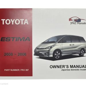 Owners Manual - Toyota Estima 2000-2006